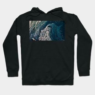 Gray and blue abstract rock texture Hoodie
